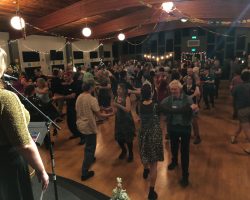 Callie Allison calling NYE 2025 NYE festive contra dance with BCDS